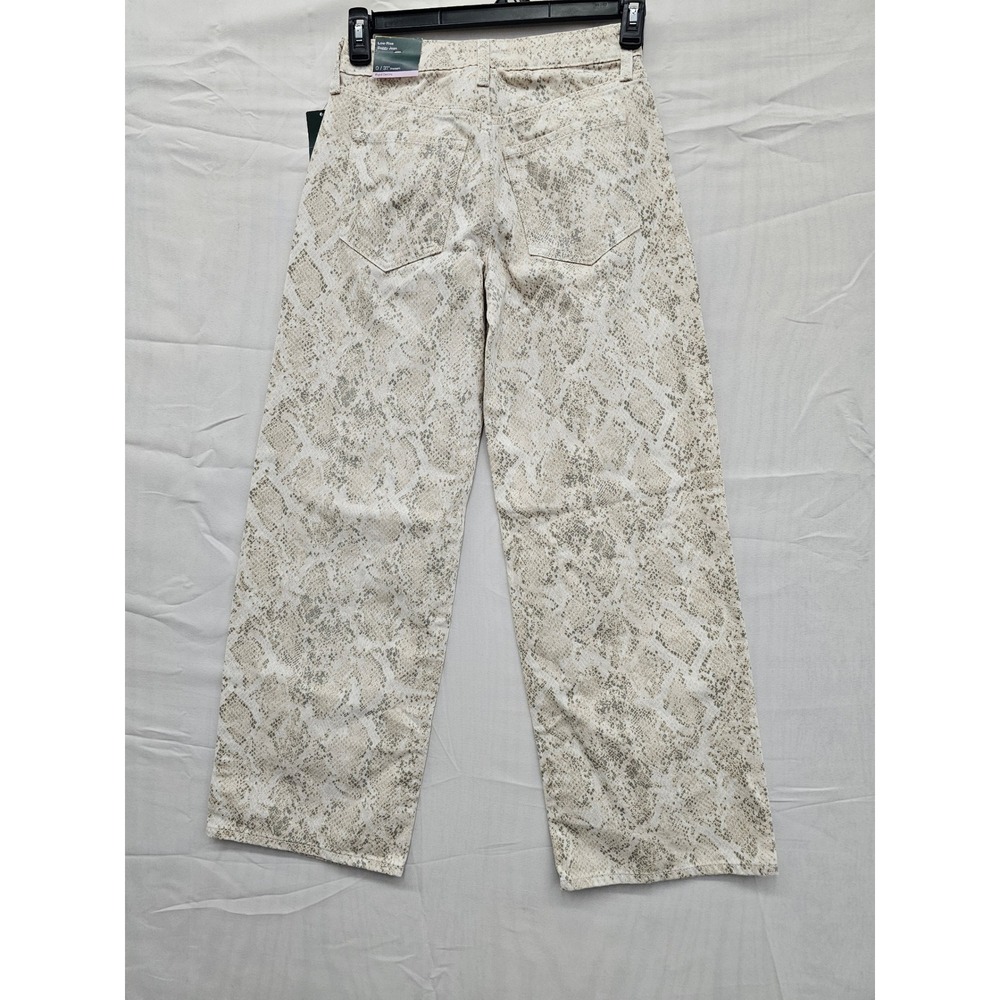 Wild Fable Low-Rise Baggy Jeans Snakeskin Print Rigid Denim Wide Leg Size 0 31" - Picture 2 of 7